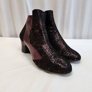 Brako Anatomic Size 40 Zippered Booties Steampunk Victorian Burgandy